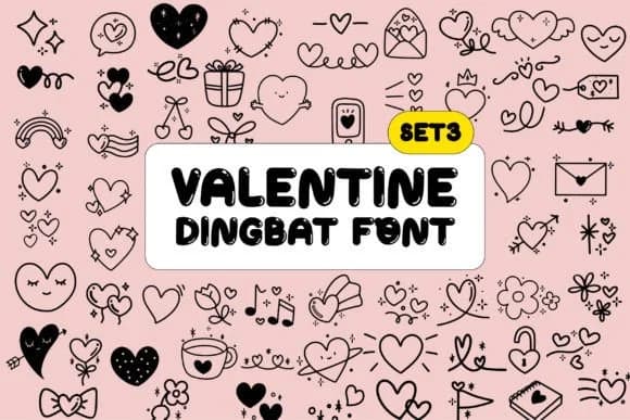 Valentine Doodle 3 by Issie_Studio — Dingbats Font