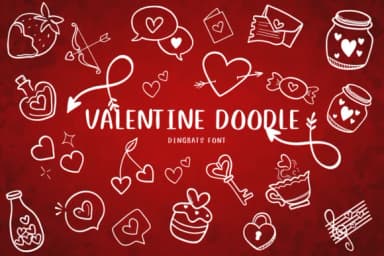 Valentine Doodle by CHANOK — Dingbats Font — thumbnail 1