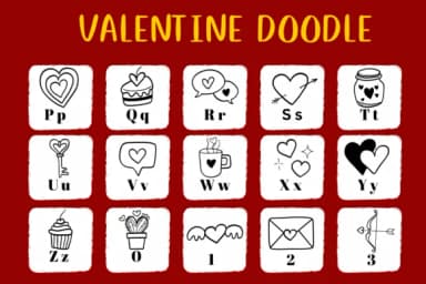 Valentine Doodle by CHANOK — Dingbats Font — thumbnail 3