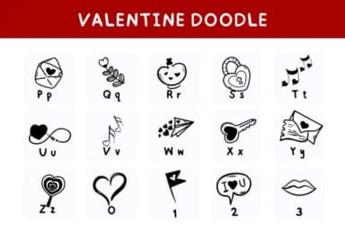Valentine Doodle by Bee piyanuch — Dingbats Font — thumbnail 3
