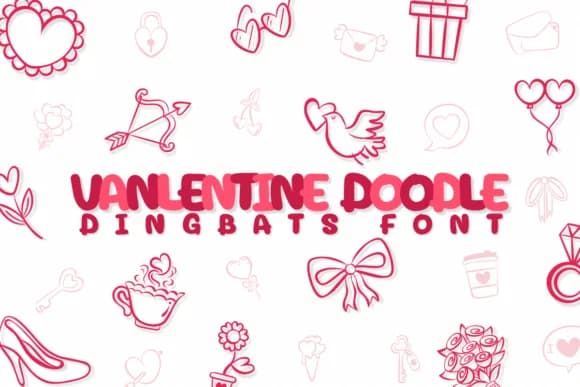 Valentine Doodle by Chonada — Dingbats Font