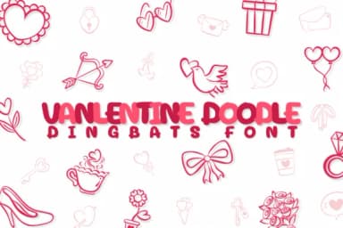 Valentine Doodle by Chonada — Dingbats Font — thumbnail 1