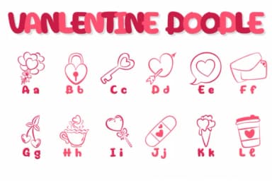 Valentine Doodle by Chonada — Dingbats Font — thumbnail 2