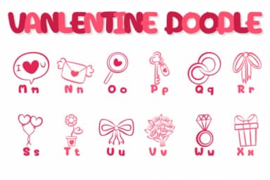 Valentine Doodle by Chonada — Dingbats Font — thumbnail 3