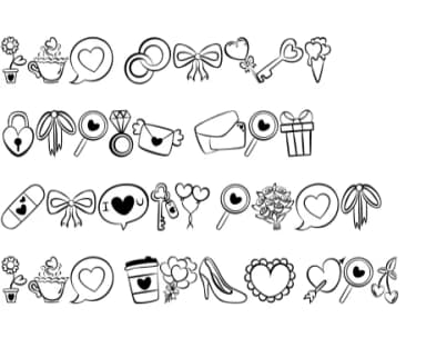 Valentine Doodle by Chonada — Dingbats Font — thumbnail 8