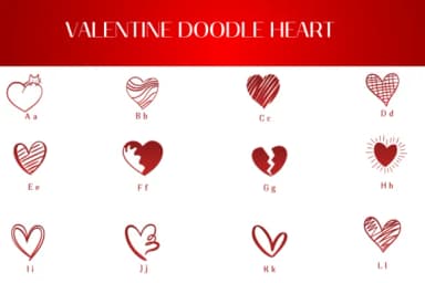Valentine Doodle Heart by Heartcraft Atelier — Dingbats Font — thumbnail 2