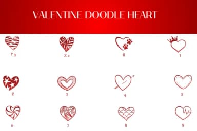 Valentine Doodle Heart by Heartcraft Atelier — Dingbats Font — thumbnail 4