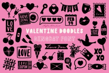 Valentine Doodles by Nyla.studio — Dingbats Font — thumbnail 1