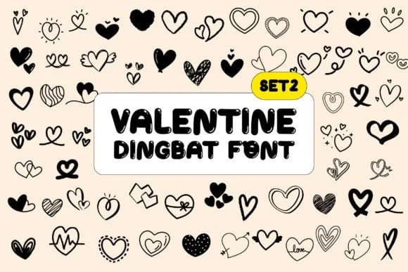 Valentine Dooldle 2 by Issie_Studio — Dingbats Font