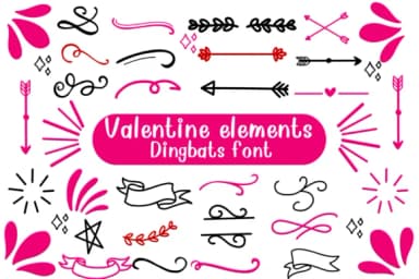 Valentine Elements by Nongyao — Dingbats Font — thumbnail 1