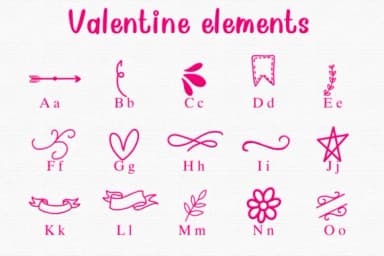 Valentine Elements by Nongyao — Dingbats Font — thumbnail 2