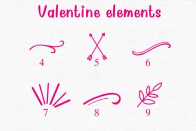 Valentine Elements by Nongyao — Dingbats Font — thumbnail 4