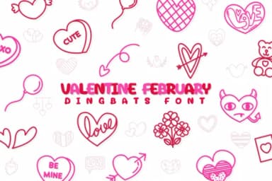 Valentine February by Chonada — Dingbats Font — thumbnail 1