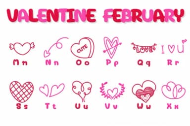 Valentine February by Chonada — Dingbats Font — thumbnail 3