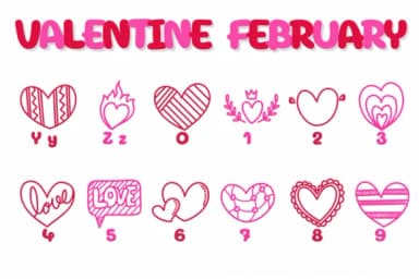 Valentine February by Chonada — Dingbats Font — thumbnail 4