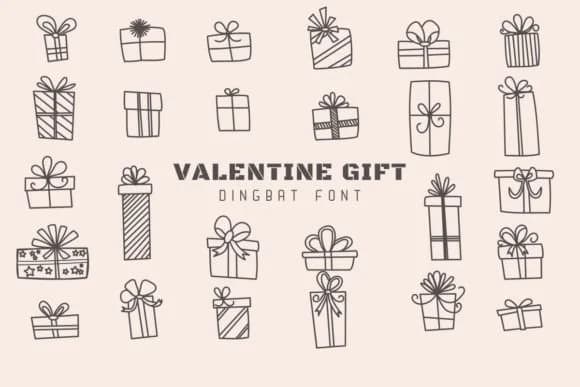 Valentine Gift by Eystore — Dingbats Font