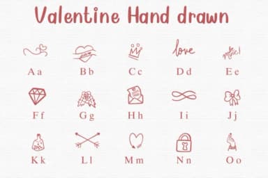 Valentine Hand Drawn by Nongyao — Dingbats Font — thumbnail 2