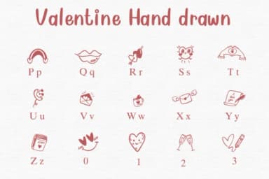Valentine Hand Drawn by Nongyao — Dingbats Font — thumbnail 3