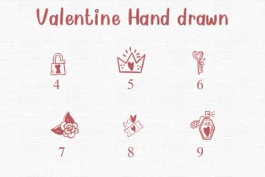 Valentine Hand Drawn by Nongyao — Dingbats Font — thumbnail 4