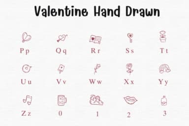 Valentine Hand Drawn by Sontaya — Dingbats Font — thumbnail 2
