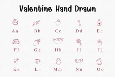 Valentine Hand Drawn by Sontaya — Dingbats Font — thumbnail 3