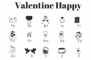 Valentine Happy by Suphitchaya — Dingbats Font — thumbnail 3