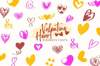 Valentine Heart by Suphitchaya — Dingbats Font — thumbnail 1