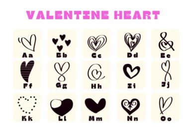 Valentine Heart by Suphitchaya — Dingbats Font — thumbnail 2