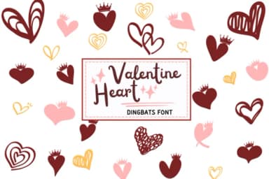 Valentine Heart by PraewDesigns — Dingbats Font — thumbnail 1