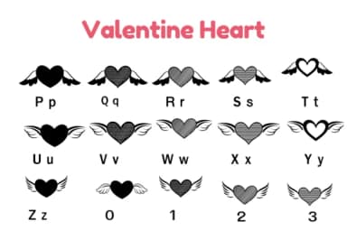 Valentine Heart by Nun Sukhwan — Dingbats Font — thumbnail 7