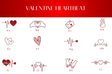 Valentine Heartbeat by Heartcraft Atelier — Dingbats Font — thumbnail 2