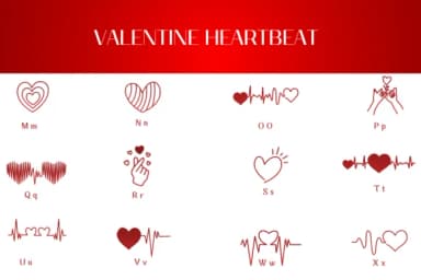 Valentine Heartbeat by Heartcraft Atelier — Dingbats Font — thumbnail 3