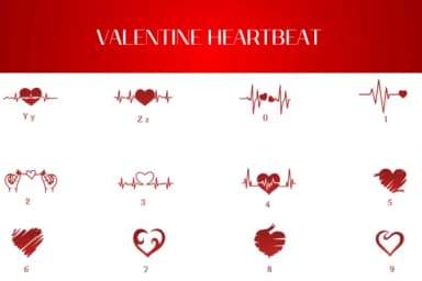 Valentine Heartbeat by Heartcraft Atelier — Dingbats Font — thumbnail 4
