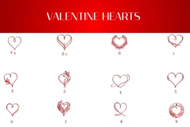 Valentine Hearts by Heartcraft Atelier — Dingbats Font — thumbnail 4
