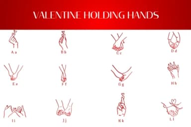 Valentine Holding Hands by Heartcraft Atelier — Dingbats Font — thumbnail 2