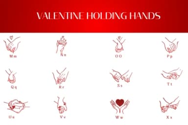 Valentine Holding Hands by Heartcraft Atelier — Dingbats Font — thumbnail 3