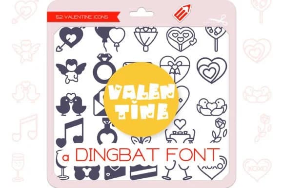 Valentine Icons by WADLEN — Dingbats Font