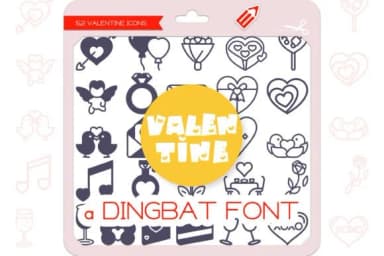 Valentine Icons by WADLEN — Dingbats Font — thumbnail 1