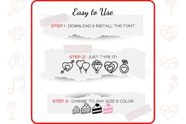 Valentine Icons by WADLEN — Dingbats Font — thumbnail 4