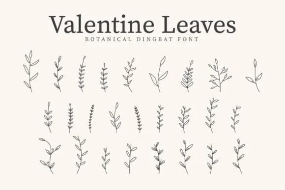 Valentine Leaves by CraftedType Studio — Dingbats Font
