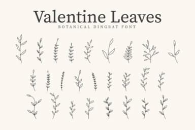 Valentine Leaves by CraftedType Studio — Dingbats Font — thumbnail 1