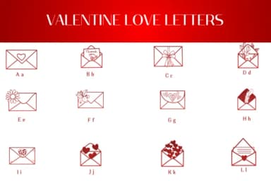 Valentine Love Letters by Heartcraft Atelier — Dingbats Font — thumbnail 2