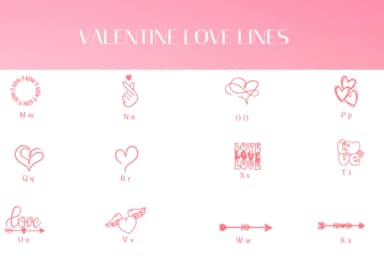 Valentine Love Lines by Heartcraft Atelier — Dingbats Font — thumbnail 3