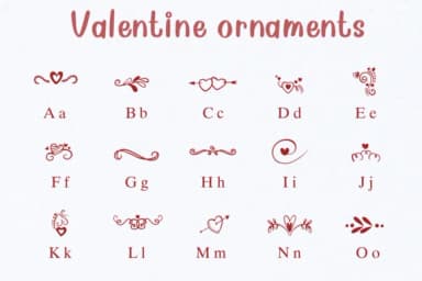 Valentine Ornaments by Nongyao — Dingbats Font — thumbnail 2
