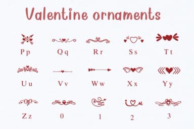 Valentine Ornaments by Nongyao — Dingbats Font — thumbnail 3