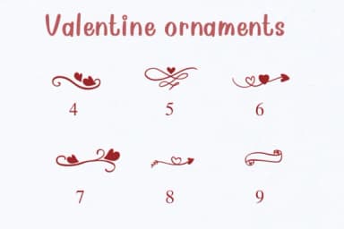 Valentine Ornaments by Nongyao — Dingbats Font — thumbnail 4