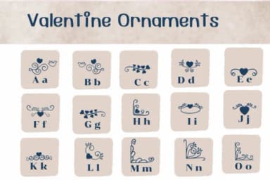 Valentine Ornaments by Ketsarin — Dingbats Font — thumbnail 2