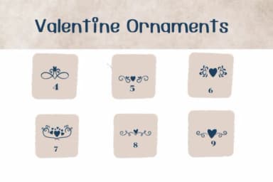 Valentine Ornaments by Ketsarin — Dingbats Font — thumbnail 4