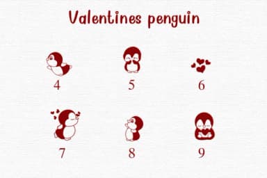 Valentine Penguin by Nongyao — Dingbats Font — thumbnail 4