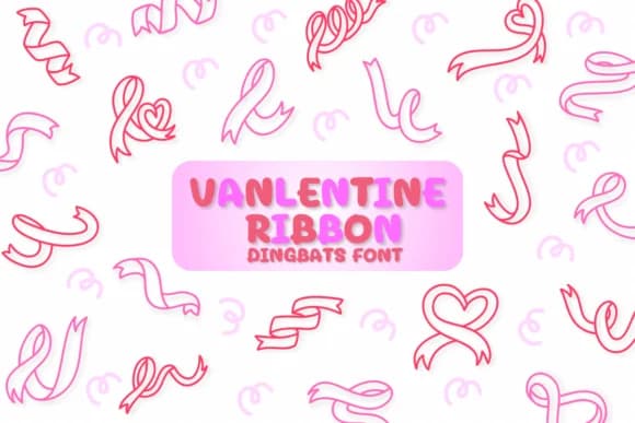 Valentine Ribbon by Chonada — Dingbats Font